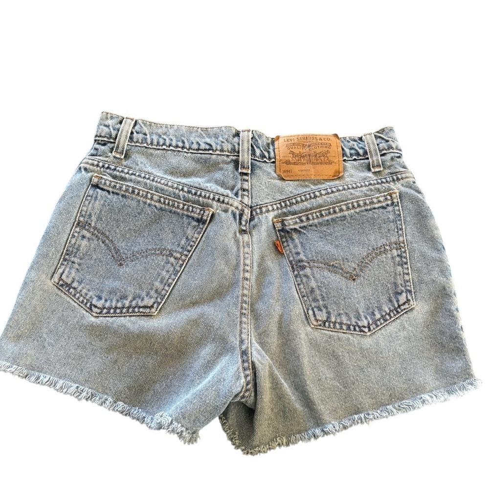 VTG Levi’s 941 Orange Tab High Waisted Denim Shorts Sz 8 Reg Fit Cut Offs
